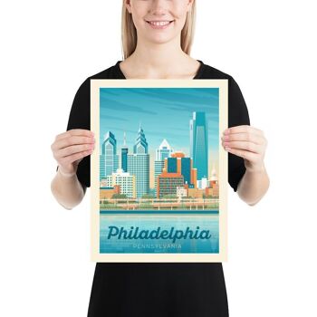 Affiche Voyage Philadelphie Pennsylvanie - Etats-Unis - 30x40 cm 3