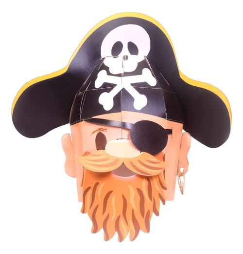 Pirate 3D Mask Card Craft - make your own head mask