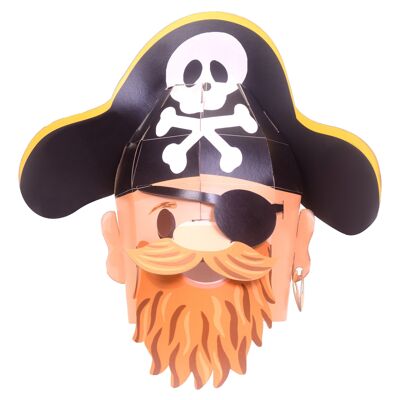 Basteln Sie eine Piraten-3D-Maskenkarte – stellen Sie Ihre eigene Kopfmaske her