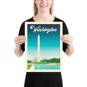 Affiche Voyage Washington DC Capitol - Etats-Unis - 30x40 cm 3