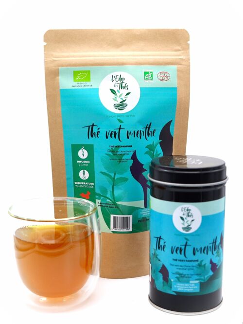 Thé vert menthe- Sachet 80g