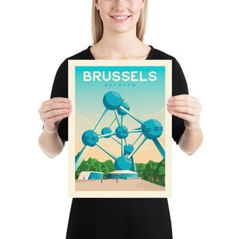 Affiche Voyage Bruxelles Belgique - Atomium - 30x40 cm 3