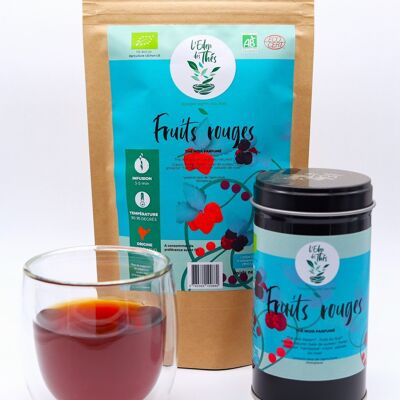 Thé noir- Fruits rouges- Sachet 80g