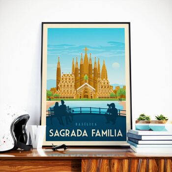 Affiche Voyage Barcelone Espagne - Sagrada Familia - 50x70 cm 1