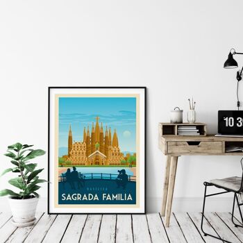 Affiche Voyage Barcelone Espagne - Sagrada Familia - 50x70 cm 4