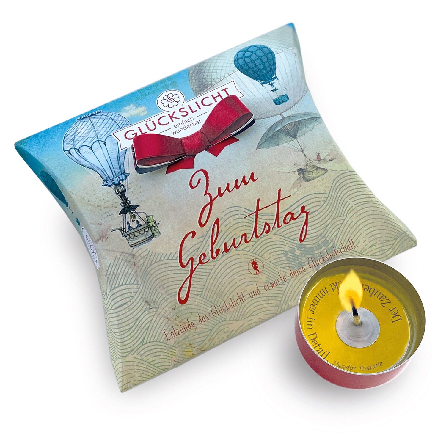 Luce portafortuna / Vintage / Buon compleanno / Nella confezione regalo con il fiocco 🎀