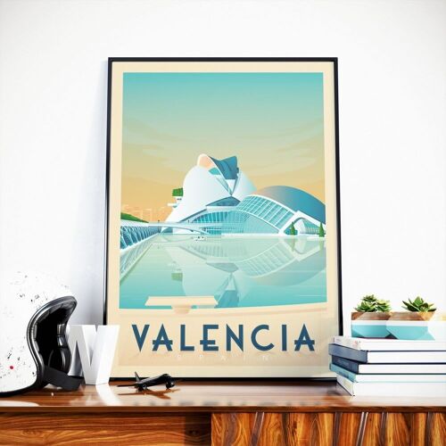Affiche Voyage Valence Espagne - 50x70 cm