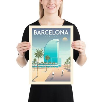 Affiche Voyage Barcelone Espagne - Hotel W - 30x40 cm 3