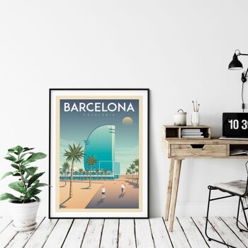 Affiche Voyage Barcelone Espagne - Hotel W - 30x40 cm 4