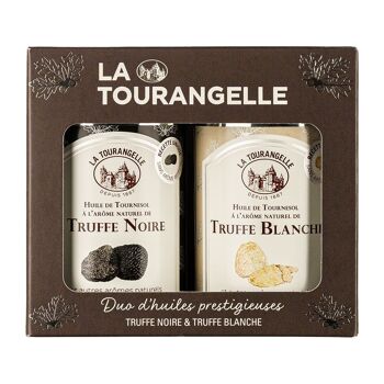 Duo d'Huiles de Tournesol aux arômes naturels de Truffe Noire et de Truffe Blanche 2X125ml 1