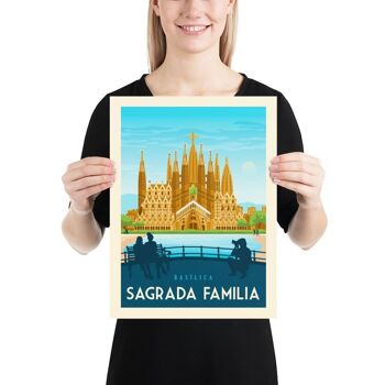 Affiche Voyage Barcelone Espagne - Sagrada Familia - 30x40 cm 3