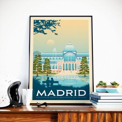 Madrid Spain Travel Poster - 30x40 cm