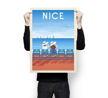 Affiche Voyage Nice France - Promenade des Anglais - 50x70 cm 3