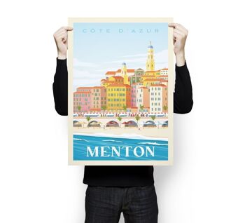 Affiche Voyage Menton Côte d'Azur - France - 50x70 cm 3