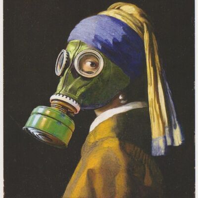 Postcard The girl with the gasmask , a-48809127