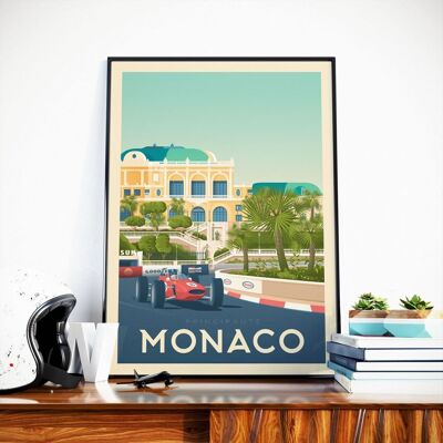 Póster de viaje de Mónaco Costa Azul - Francia - 50x70 cm