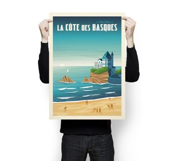 Affiche Voyage Biarritz Pays Basque - France - 50x70 cm 3