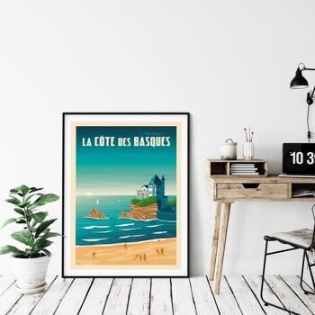 Affiche Voyage Biarritz Pays Basque - France - 50x70 cm 4