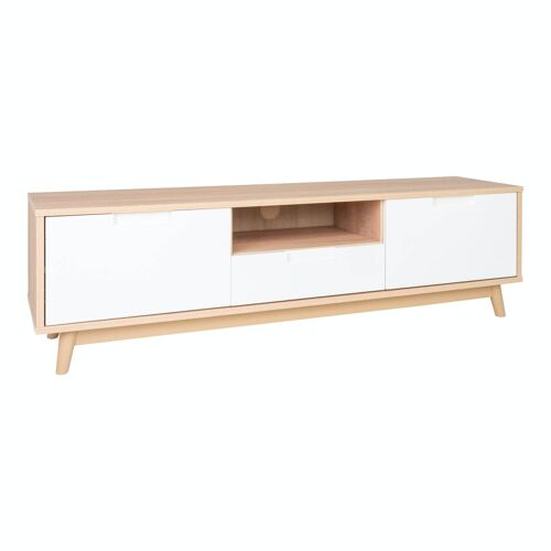 Copenhagen TV Bench - TV stand in white and natural
