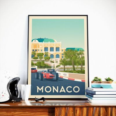 Monaco Côte d'Azur Travel Poster - France - 30x40 cm