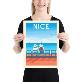 Affiche Voyage Nice France - Promenade des Anglais - 30x40 cm 3