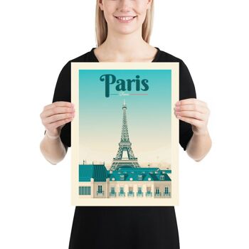 Affiche Voyage Paris France - Tour Eifffel - 30x40 cm 3