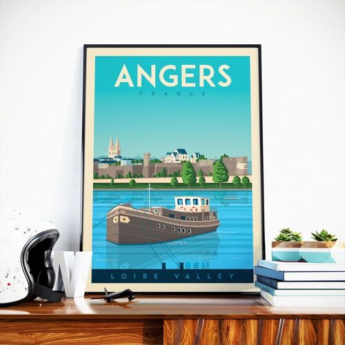Affiche Voyage Angers France - 50x70 cm