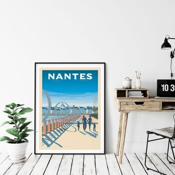 Affiche Voyage Nantes France - Anneaux de Buren - 50x70 cm 4