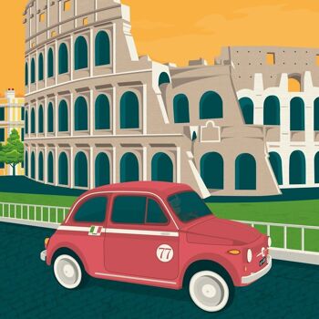 Affiche Voyage Rome Italie - Le Colisée  30x40 cm 2