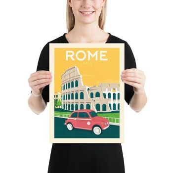 Affiche Voyage Rome Italie - Le Colisée  30x40 cm 3