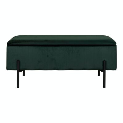 Watford Bench - Bench in green velvet with storage