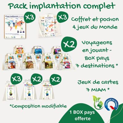 Pack implantation univers complet EnVoyaJeux - Made in France