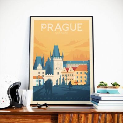 Travel poster Prague Czech Republic - 50x70 cm
