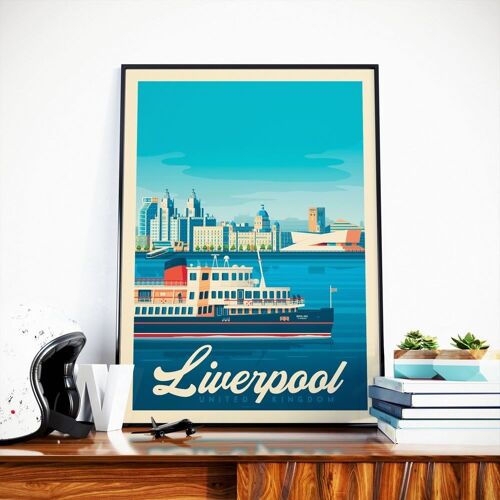 Affiche Voyage Liverpool Royaume-Uni - 50x70 cm