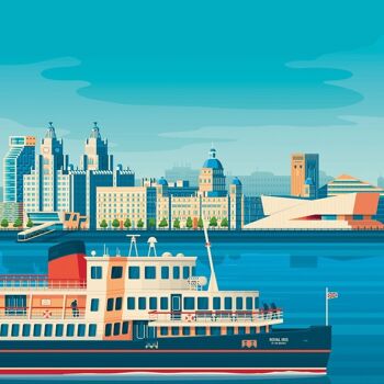 Affiche Voyage Liverpool Royaume-Uni - 50x70 cm 2