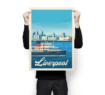 Affiche Voyage Liverpool Royaume-Uni - 50x70 cm 3