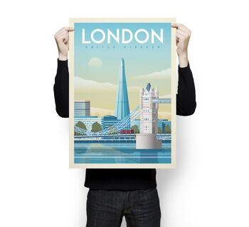 Affiche Voyage Londres Royaume-Uni - Tower Bridge - 50x70 cm 3