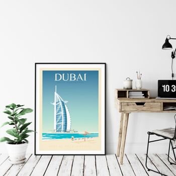 Affiche Voyage Dubaï Burj Khalifa - Emirats Arabes Unis- 30x40 cm 4