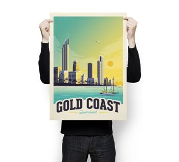 Affiche Voyage Gold Coast Queensland - Australie - 50x70 cm 3