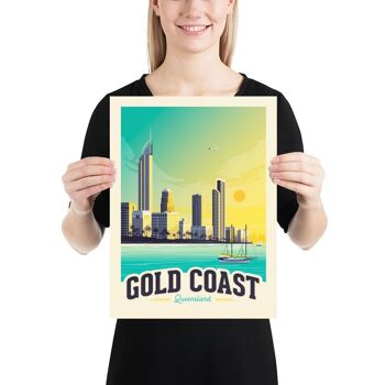 Affiche Voyage Gold Coast Queensland - Asutralie - 30x40 cm 3