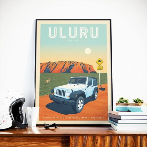 Affiche Voyage Uluru Ayers Rock - Australie - 30x40 cm