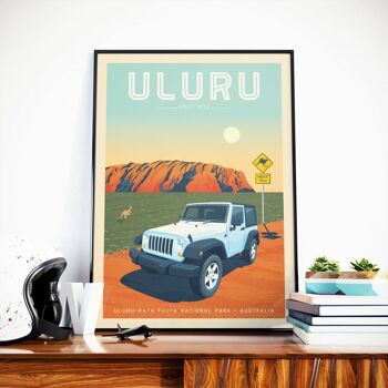 Affiche Voyage Uluru Ayers Rock - Australie - 30x40 cm 1