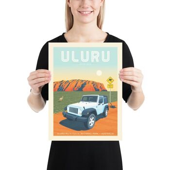 Affiche Voyage Uluru Ayers Rock - Australie - 30x40 cm 3