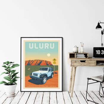 Affiche Voyage Uluru Ayers Rock - Australie - 30x40 cm 4