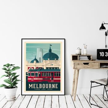 Affiche Voyage Melbourne Asutralie - 30x40 cm 4