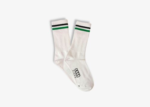 Stripe Hemp Socks - White