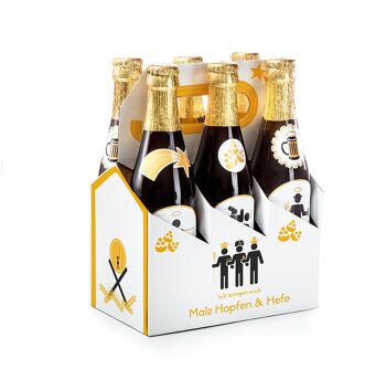 Crèche de bière Holy Six Pack / ensemble d'autocollants avec support 2
