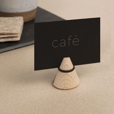 Surtido de 24 clips de fotos de madera - negro