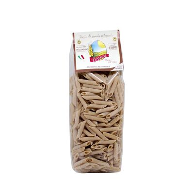 Pâtes à la semoule de blé dur - Penne rigate intégrale - Penne rigate complète (500g)