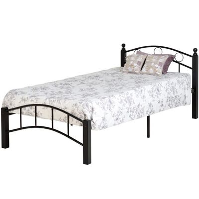 Seconique Luton Metal Bed Frame - Natural Black Single (3'0" x 6'3")